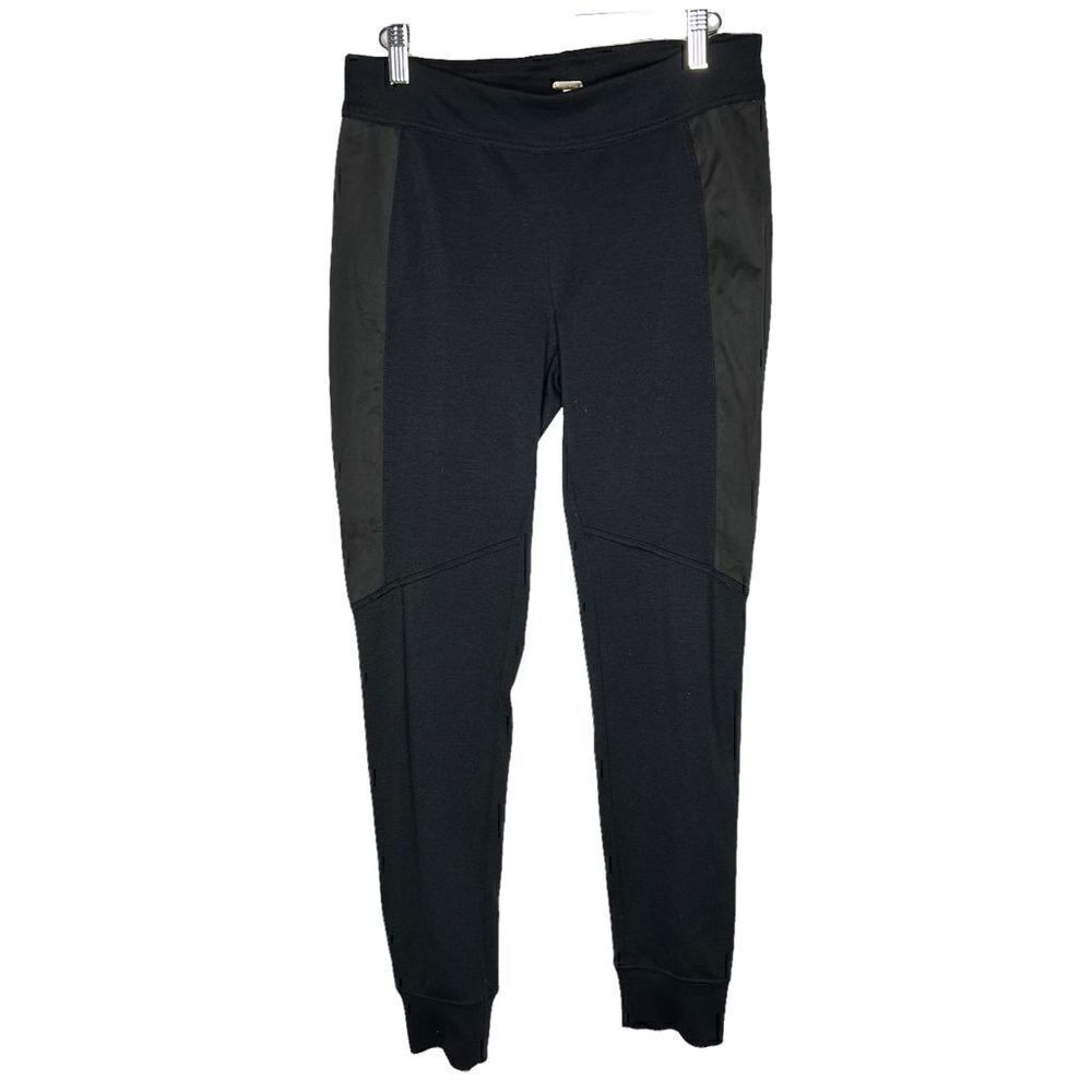 Free People Black Legging Pant With Faux Suede Side Panel  Small